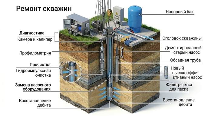 Ремонт скважин в Новозыбкове